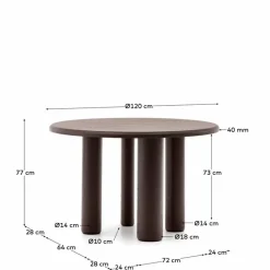 Esstisch Mailen Ø 120 cm<Kave Home New