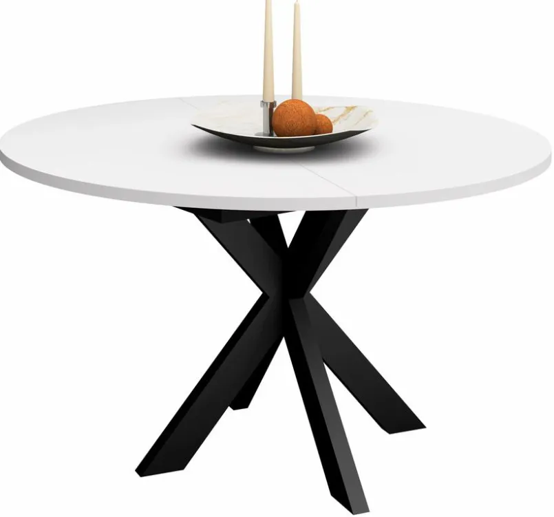 Esstisch mit Auszug Big System Ø 130/ 140 cm<Mäusbacher