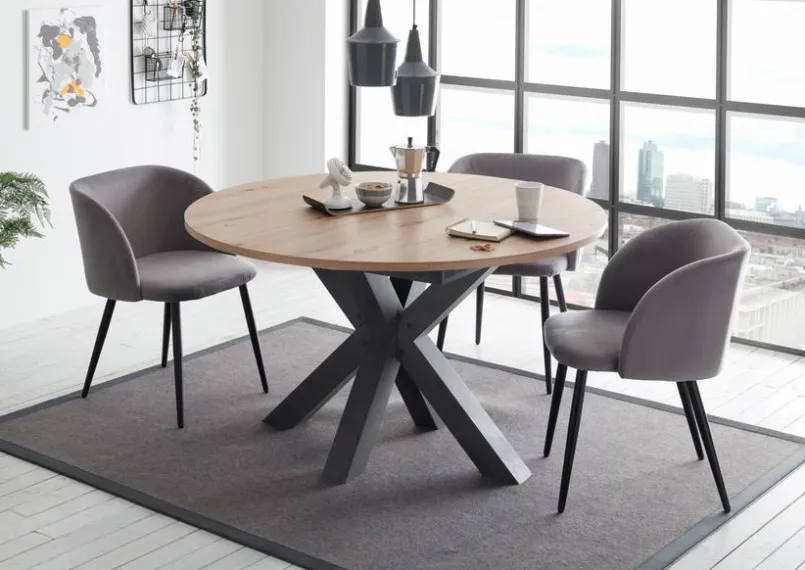 Esstisch mit Auszug Big System Ø 110/150 cm<Mäusbacher Outlet