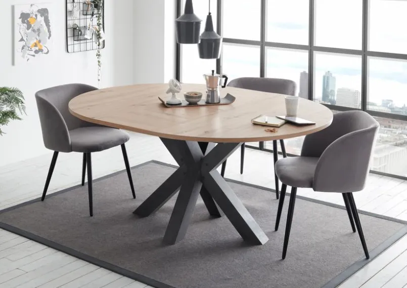 Esstisch mit Auszug Big System Ø 110/150 cm<Mäusbacher Outlet
