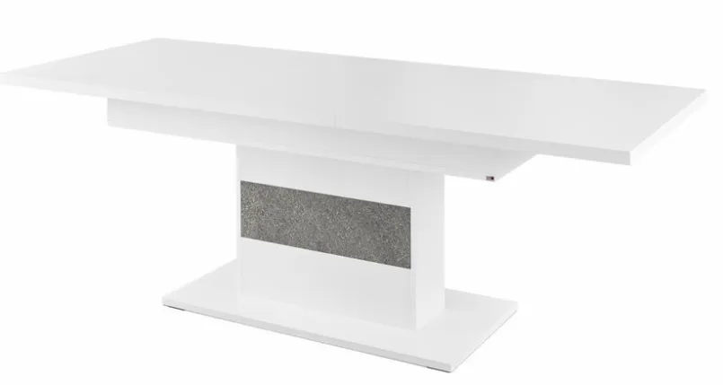 Esstische|set one by Musterring Esstisch mit Auszug Deltona 90 x 180/230 cm Weiß / Matt