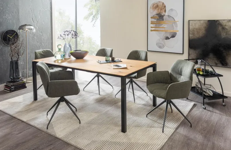 Mobitec Esstische-Esstisch mit Auszug Float T0501 200/300 x 100 cm Wildeiche