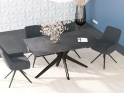 Akante Esstische-Esstisch mit Auszug Influence 150/230 x 100 cm Titan