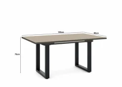 Esstische|set one by Musterring Esstisch mit Auszug Reno 160/210 x 90 cm Taupe