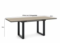 Esstische|set one by Musterring Esstisch mit Auszug Reno 160/210 x 90 cm Taupe