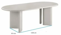 Esstische-Esstisch Nagano 220 x 100 cm Sand