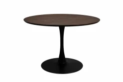 Esstische|White Label Esstisch Raku Ø 110 cm Schwarz