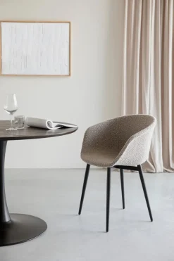 Esstische|White Label Esstisch Raku Ø 110 cm Schwarz