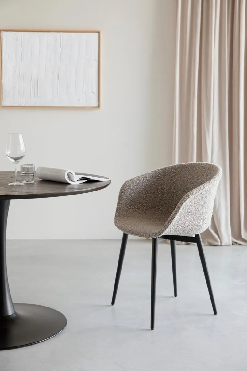 Esstische|White Label Esstisch Raku Ø 110 cm Schwarz