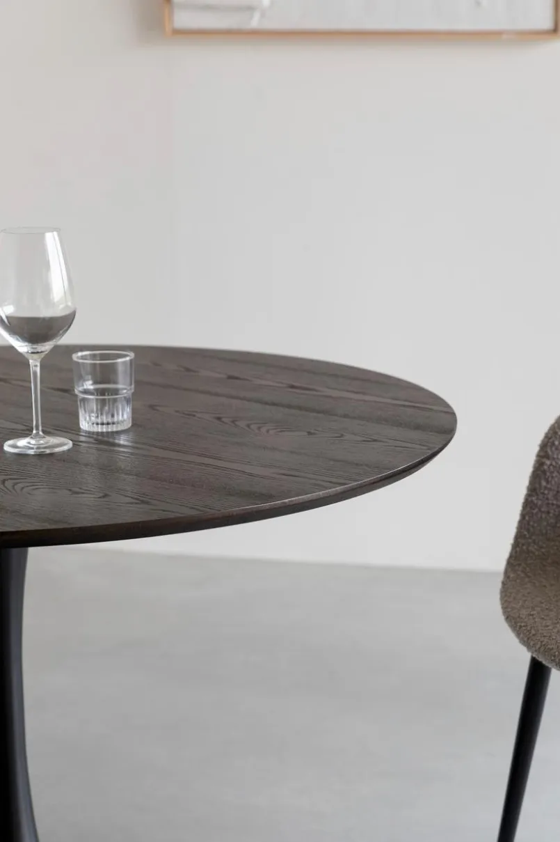 Esstische|White Label Esstisch Raku Ø 110 cm Schwarz