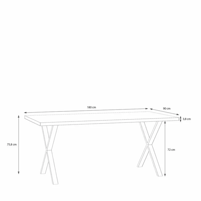 FORTE Esstische-Esstisch Tables 180 x 90 cm Eiche Artisan