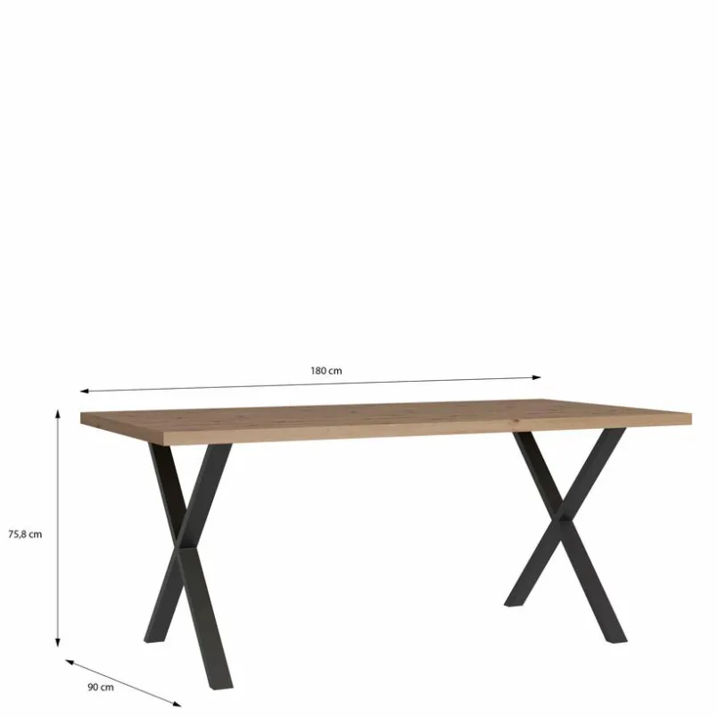 FORTE Esstische-Esstisch Tables 180 x 90 cm Eiche Artisan