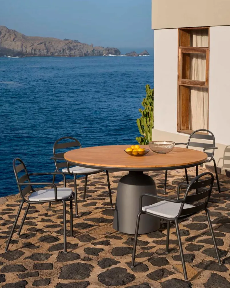 Kave Home Gartentische|Esstische-Esstisch Tudons 120 cm Teak