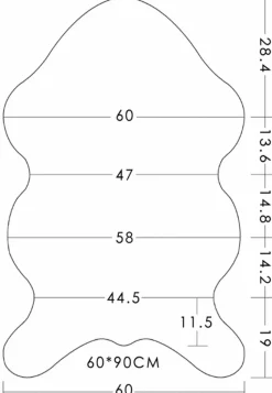 Felle & Fellteppiche| Fellimitat Happy 2 60 x 90 cm Silver