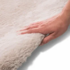 Felle & Fellteppiche-Fellteppich Imitat Cuddly Fur Ø 160 cm Taupe