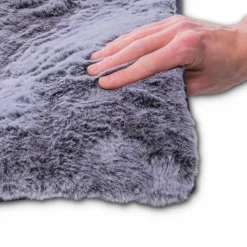 Felle & Fellteppiche-Fellteppich Imitat Melange 160 x 230 cm Grau