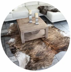 Felle & Fellteppiche| Fellteppich 150 x 230 cm Grau / Beige