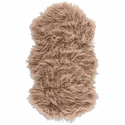 Felle & Fellteppiche-Fellteppich Imitat Zottelfell 55 x 95 cm Beige