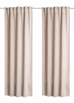 Vorhänge & Gardinen|Schmidt Fertiggardine Blacky 2er Set 140 x 245 cm Beige
