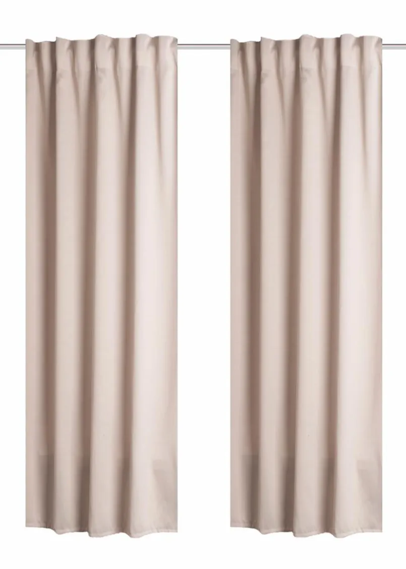 Vorhänge & Gardinen|Schmidt Fertiggardine Blacky 2er Set 140 x 245 cm Beige