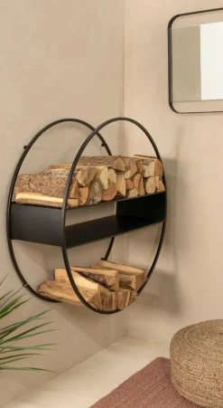 Regale|Regale|Spinder Design Feuerholzsammler Timber Schwarz
