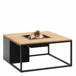 Cosi Feuertische|Loungetische-Feuertisch loft 100 x 100 cm Schwarz / Braun