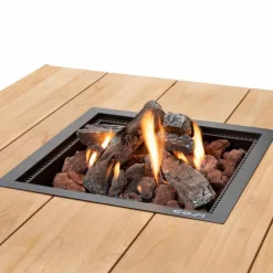 Cosi Feuertische|Loungetische-Feuertisch loft 100 x 100 cm Schwarz / Braun