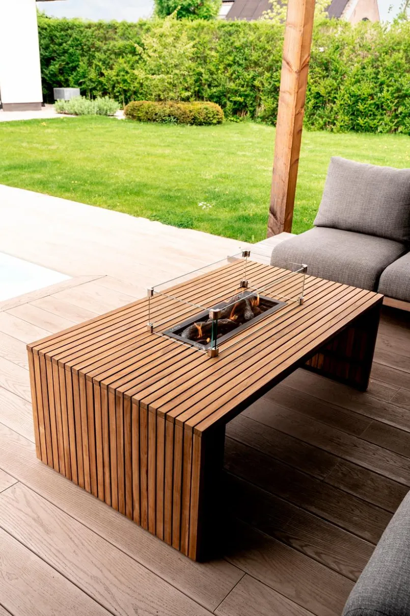 Feuertische|Cosi Feuertisch bridge 80 x 140 cm Teak