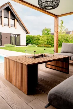 Feuertische|Cosi Feuertisch bridge 80 x 140 cm Teak
