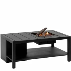 Cosi Feuertische|Loungetische-Feuertisch flow Straight 80 x 120 Schwarz