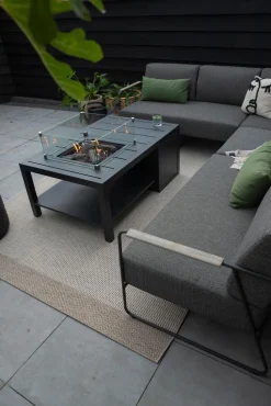 Cosi Feuertische|Loungetische-Feuertisch flow Straight 80 x 120 Schwarz
