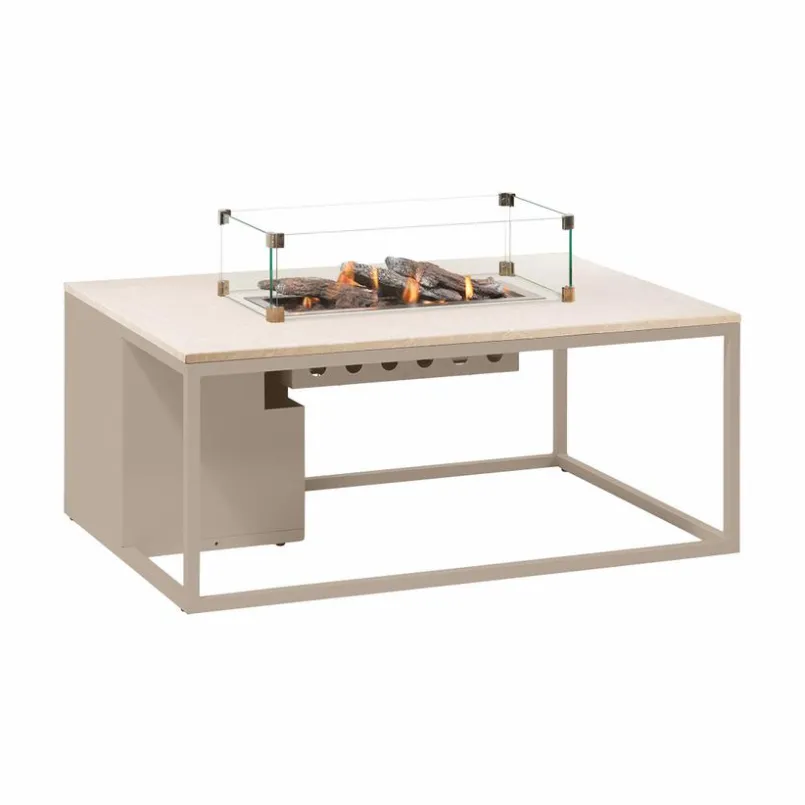 Feuertische|Cosi Feuertisch loft 80 x 120 cm Grau / Beige