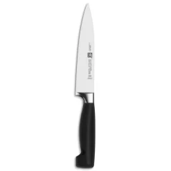 Zwilling Schneidwaren-Fleischmesser Vier Sterne 16 cm Schwarz