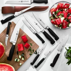 Zwilling Schneidwaren-Fleischmesser Vier Sterne 16 cm Schwarz
