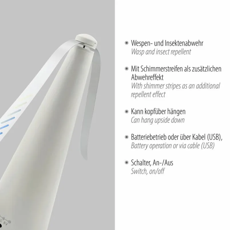 JUST LIGHT. Ventilatoren-Fliegenwedler Swat Weiß