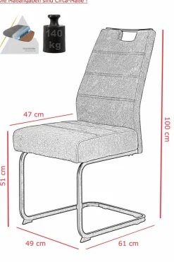 Stühle|Hela Freischwinger Kerstin II Anthrazit