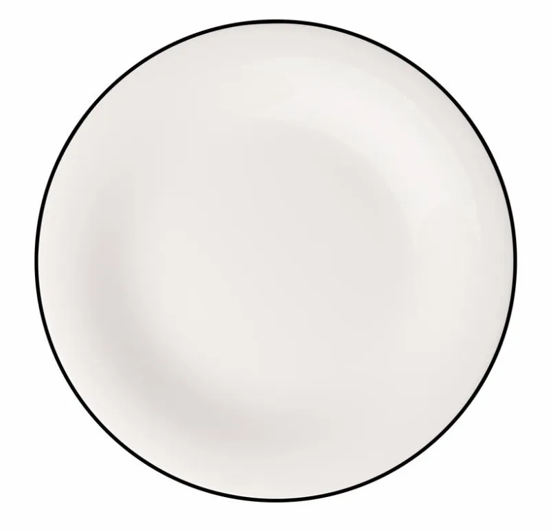 Villeroy & Boch Geschirr-Frühstücksteller Black Lines Ø 21,5 cm Weiß