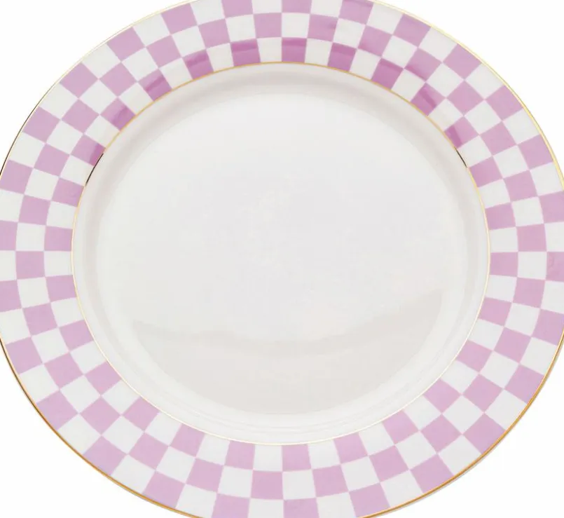 Geschirr|KARE DESIGN Frühstücksteller Harlequin Ø 21 cm Lila
