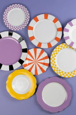 Geschirr|KARE DESIGN Frühstücksteller Harlequin Ø 21 cm Lila