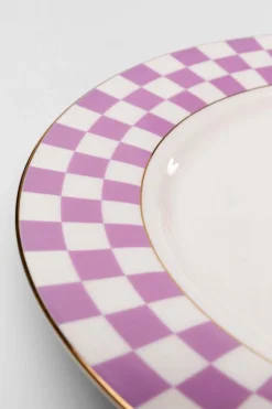 Geschirr|KARE DESIGN Frühstücksteller Harlequin Ø 21 cm Lila