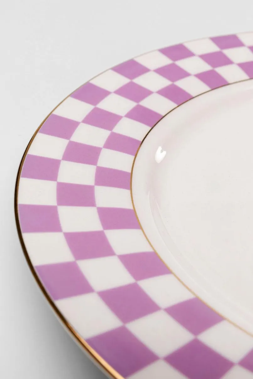 Geschirr|KARE DESIGN Frühstücksteller Harlequin Ø 21 cm Lila