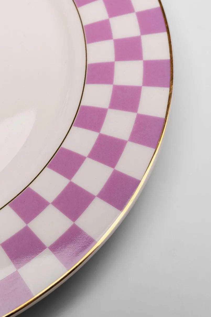 Geschirr|KARE DESIGN Frühstücksteller Harlequin Ø 21 cm Lila