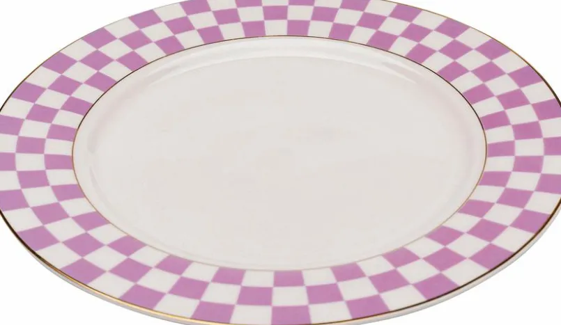 Geschirr|KARE DESIGN Frühstücksteller Harlequin Ø 21 cm Lila