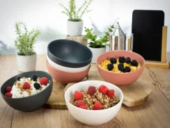 CreaTable Geschirr-Frühstücksteller Soft Touch Ø 21 cm Schwarz