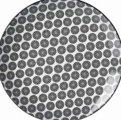 Ritzenhoff & Breker Geschirr-Frühstücksteller Takeo Circles Ø 21,5 cm Schwarz