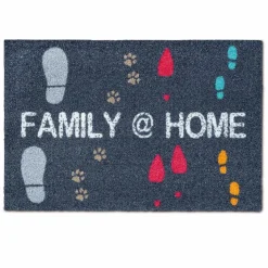 Wash & Dry Fussmatten|Fußmatten-Fußmatte Family @ Home 50 x 75 cm Grau