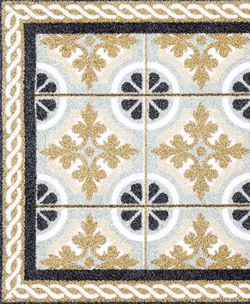 Wash & Dry Fußmatten-Fußmatte Kitchen Tiles 60 x 180 cm Beige
