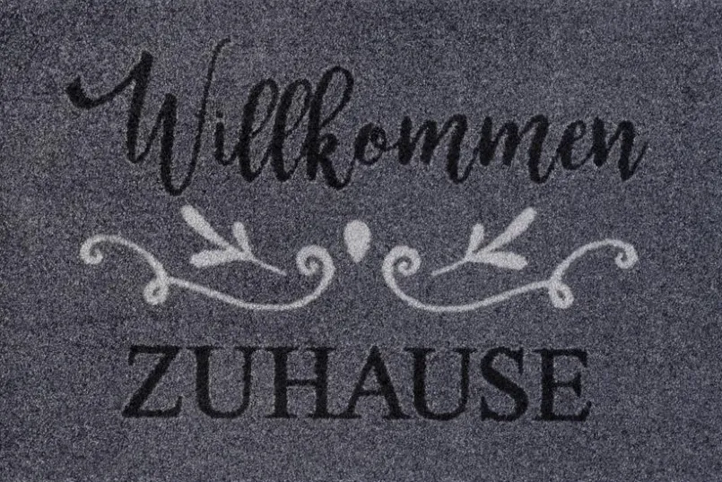 Fußmatte Willkommen Zuhause 50 x 75cm<Wash & Dry Hot