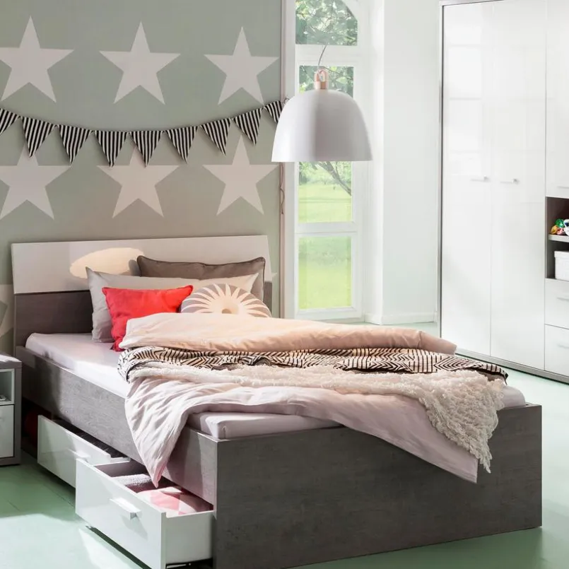 Composad Jugendbetten|Jugendbetten-Funktionsbett Mipiace 120 x 200 cm Grau