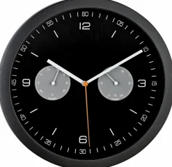 Wanduhren|Mebus Funkwanduhr 52825 Ø 26 cm Schwarz